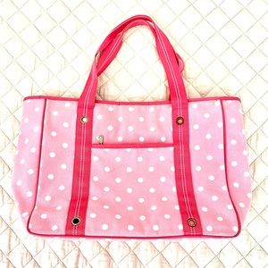Pottery Barn PB Teen Polka Dot Pink Tote Bag